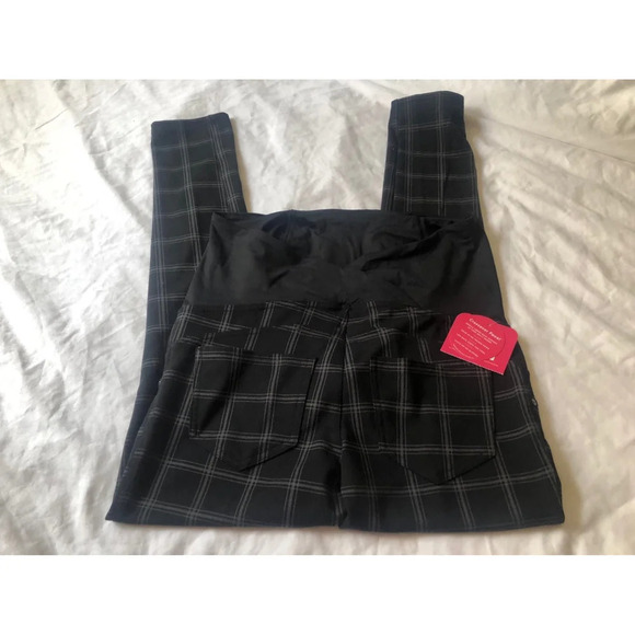 NWT Isabel Maternity Plaid Ponte Pants size medium - Picture 2 of 9